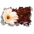 Sticker decorativ, gaura in perete 3D,  Floare, 85 cm, 183STK-1