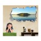 Sticker decorativ, gaura in perete 3D,  Insula, 85 cm, 177STK-1
