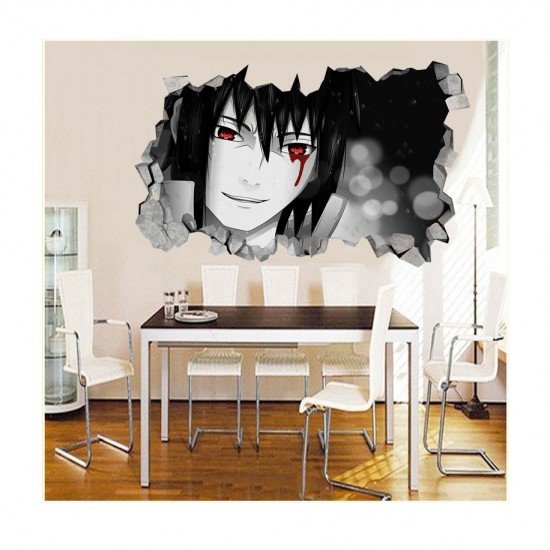 Sticker decorativ, gaura in perete 3D,  Naruto, 85 cm, 1030TK-1