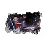 Sticker decorativ, gaura in perete 3D,  Naruto, 85 cm, 1032STK
