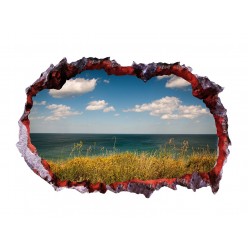 Sticker decorativ, gaura in perete 3D,  Ocean, 85 cm, 163STK-1