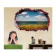 Sticker decorativ, gaura in perete 3D,  Ocean, 85 cm, 163STK-1
