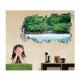Sticker decorativ, gaura in perete 3D,  Padure, 85 cm, 182STK-1