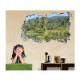 Sticker decorativ, gaura in perete 3D,  Palmieri, 85 cm, 185STK-1