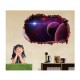 Sticker decorativ, gaura in perete 3D,  Planeta, 85 cm, 1035STK-1