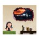 Sticker decorativ, gaura in perete 3D,  Planeta, 85 cm, 1037STK-2