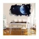 Sticker decorativ, gaura in perete 3D,  Planeta, 85 cm, 1039STK-2