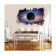 Sticker decorativ, gaura in perete 3D,  Planeta, 85 cm, 1043STK-2