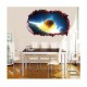 Sticker decorativ, gaura in perete 3D,  Planeta, 85 cm, 1044STK-1