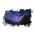 Sticker decorativ, gaura in perete 3D,  Planeta, 85 cm, 1045STK-2