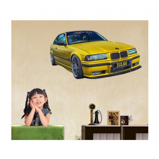 Sticker decorativ masina,  3D, 80 cm, 1010STK-3