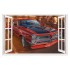 Sticker decorativ masina, Ferestra 3D, 80 cm, 1012STK