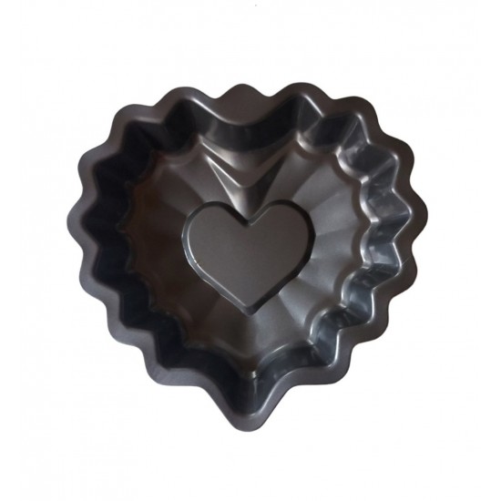 Tava de copt pentru placinta, Inima, 25 cm, 355COF