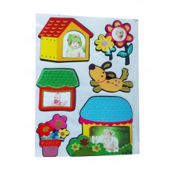 Sticker decorativ, Casute cu poze, 45 cm, WX-EB002