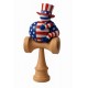 Kendama din lemn natural, Bila lemn + Sticker Waterproof USA pentru telefon, 172KD