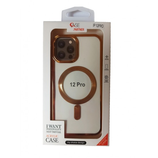 Husa telefon compatibila cu Apple iPhone 12 Pro, Gold, 429HT