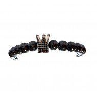 Bratara cu pietre naturale, Onix, Silver Crown, A4B138-1 Bratara cu pietre naturale, Onix, Silver Crown, A4B138-1