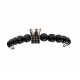 Bratara cu pietre naturale, Onix, Silver Crown, A4B138-1 Bratara cu pietre naturale, Onix, Silver Crown, A4B138-1