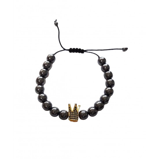 Bratara cu pietre naturale, Onix, Gold Crown, A4B141-1