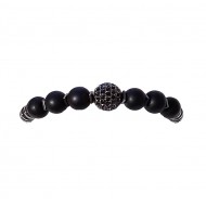 Bratara cu pietre naturale, Onix, Black Charm, A4B176 Bratara cu pietre naturale, Onix, Black Charm, A4B176