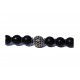 Bratara cu pietre naturale, Onix, Silver Charm, A4B175 Bratara cu pietre naturale, Onix, Silver Charm, A4B175
