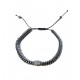 Bratara cu pietre naturale, Onix, Silver Charm cu Zirconiu, A4B166