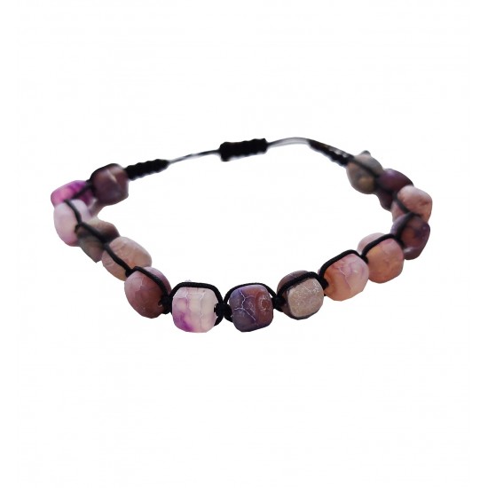 Bratara cu snur ajustabil, Amethyst Stone, A4B132