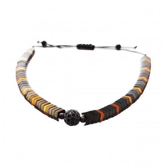 Bratara cu snur ajustabil, Black Charm, A4B113