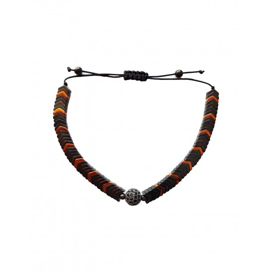 Bratara cu snur ajustabil, Black Charm, A4B113