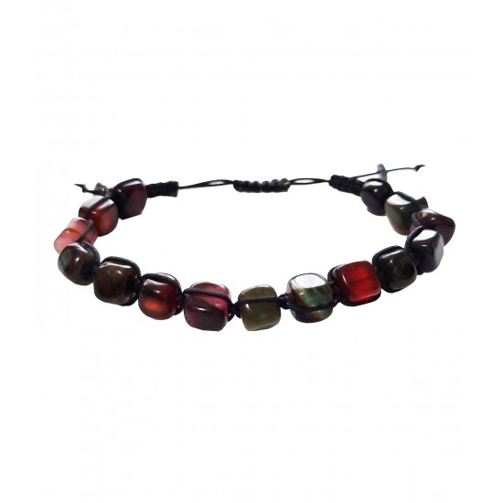 Bratara cu snur ajustabil, Black Stone, A4B129