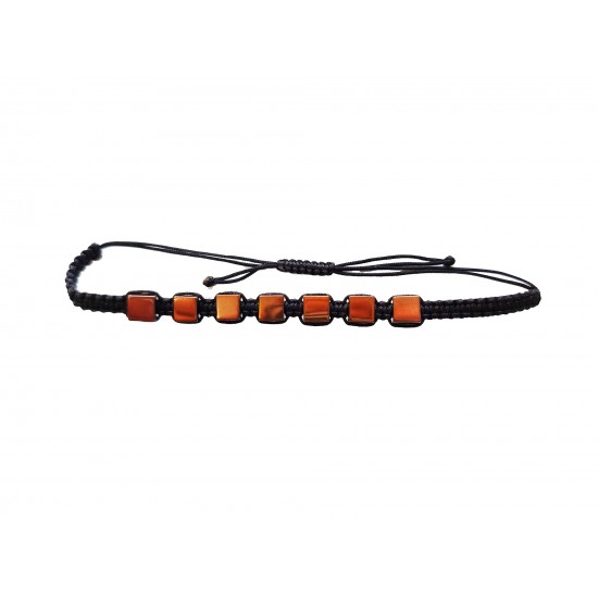 Bratara cu snur ajustabil, Brown, A4B117 Bratara cu snur ajustabil, Brown, A4B117