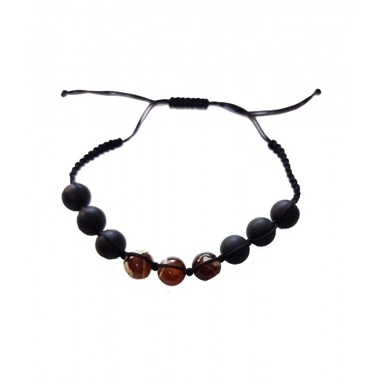 Bratara cu snur ajustabil, Brown, A4B123 Bratara cu snur ajustabil, Brown, A4B123