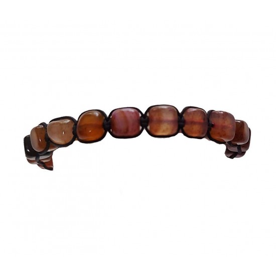 Bratara cu snur ajustabil, Brown Stone, A4B134 Bratara cu snur ajustabil, Brown Stone, A4B134