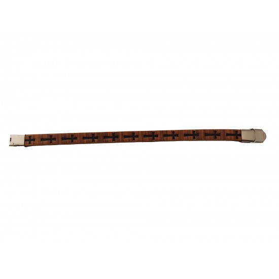 Bratara din piele ecologica, Cruce, A4B82