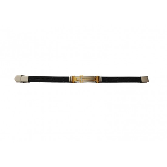 Bratara din piele ecologica, Cruce, Inox, A4B106