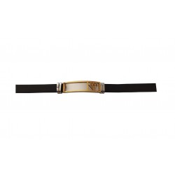 Bratara din piele ecologica, Diamond, Inox, A4B88