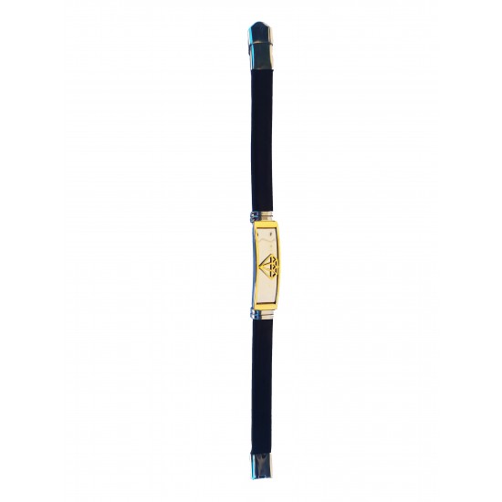 Bratara  din piele ecologica, Inox, A4B43