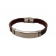 Bratara din piele ecologica, Inox, A4B53