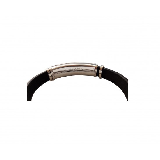 Bratara din piele ecologica, Tribale, Inox, A4B79