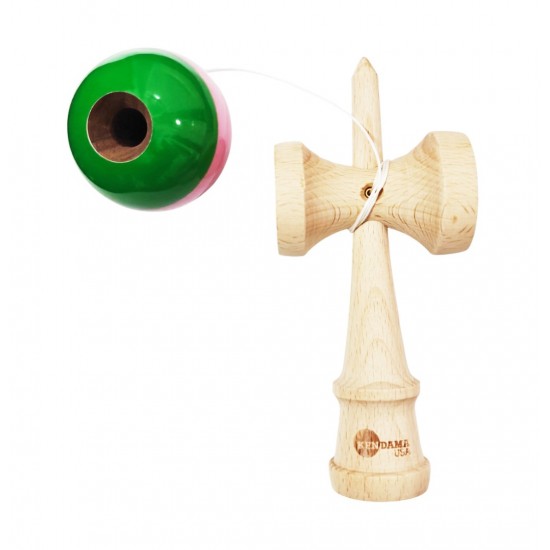 Kendama din lemn natural, Bila lemn + Sticker Waterproof USA pentru telefon, 177KD
