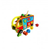 Autobuz din lemn, Potrivirea formelor, 15 piese, MWZ3052