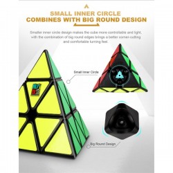 Cub Magic 3x3x3 Moyu MoFang Meilong Pyraminx, Black, 255CUB-1