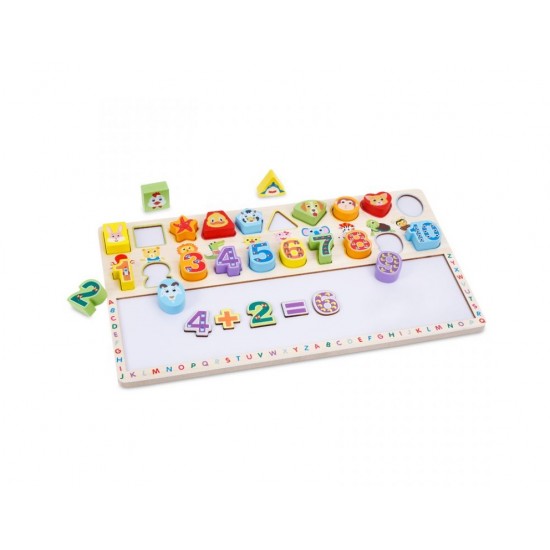 Joc educativ Forme geometrice si cifre, 3 in 1, Matematica distractiva, TT007