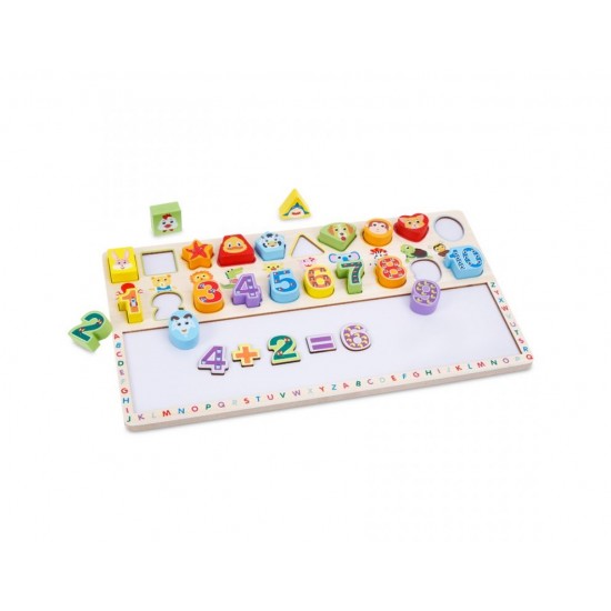 Joc educativ Forme geometrice si cifre, 3 in 1, Matematica distractiva, TT007