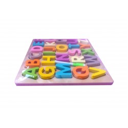 Joc educativ, Tablita de scris cu Alfabet, litere masive si groase 1.5 cm, 26 piese, TT0011