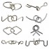 Set  puzzle Brain Twister 8 jocuri din Metal, pentru copii si adolescenti, 9BAFF