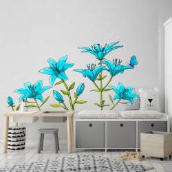 Sticker decorativ, Crin albastru, 150 cm, 397STK