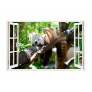 Sticker decorativ, Fereastra 3D, Animale, 85 cm, 307STK Sticker decorativ, Fereastra 3D, Animale, 85 cm, 307STK