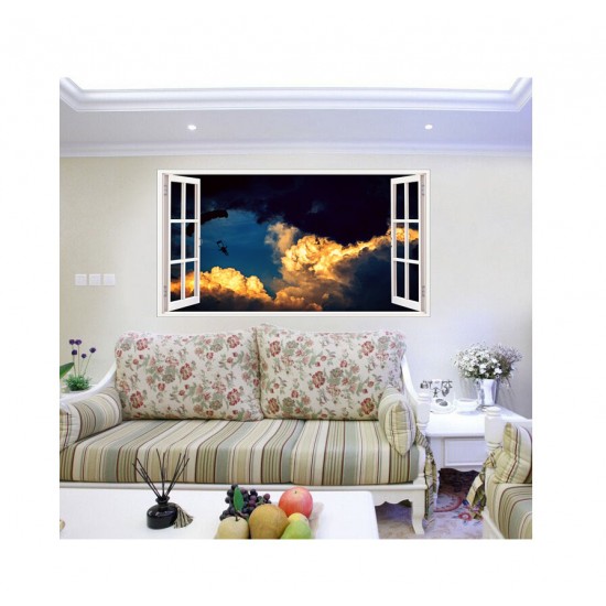Sticker decorativ, Fereastra 3D, Cer, 85 cm, 410STK