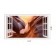 Sticker decorativ, Fereastra 3D, Dune de nisip, 85 cm, 196STK